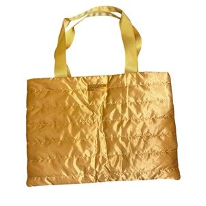 Yellow Quilted Tote Bag